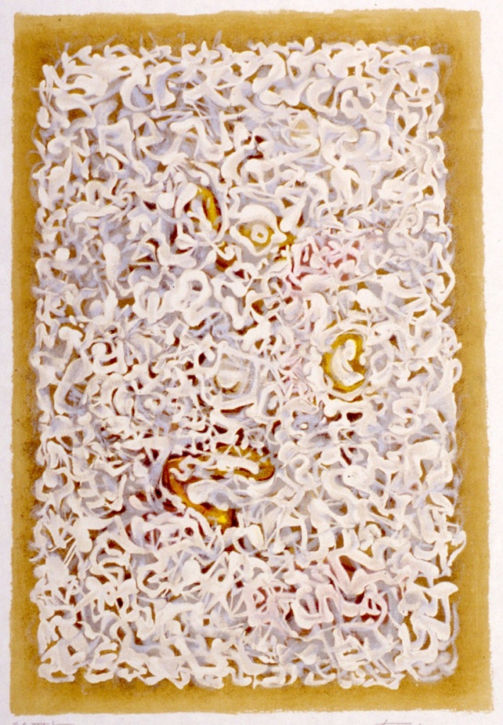 Renaissance of a flower, 1975, lithographie sur papier japon, 38,5 x 26 cm, édition 14/25, signée en bas à droite, inv 1992.15.01 artothèque de La Réunion